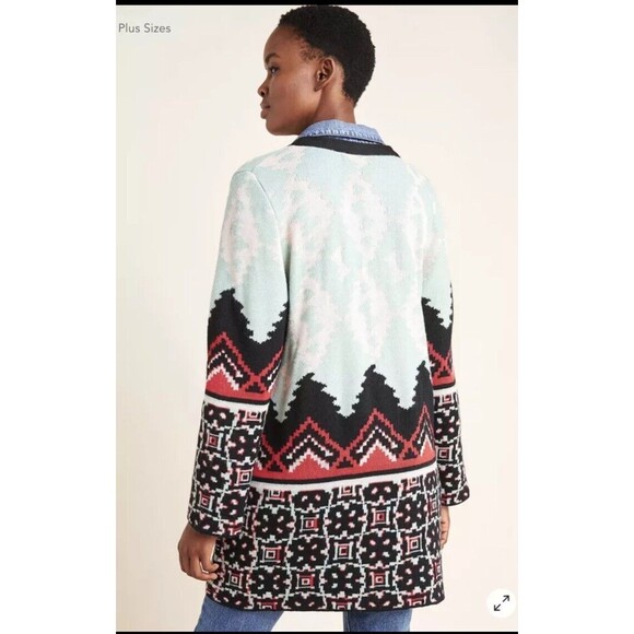 Aldomartins for Anthropologie - Patterned Women's Cardigan - Size Large - Picture 2 of 12